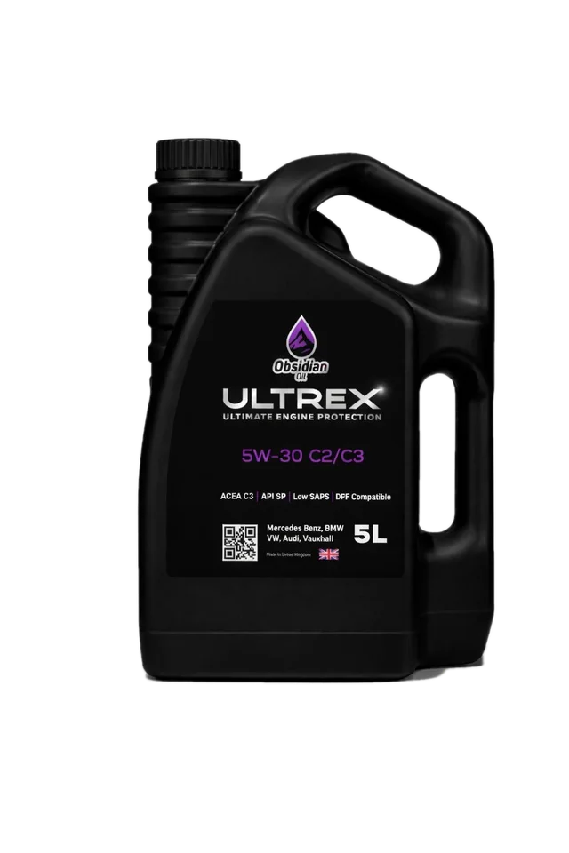 Obsidian Oil Ultrex 5W-30 C2/C3 in a five-litre container